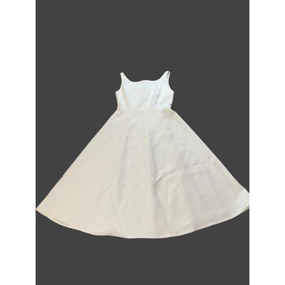 Jansan Mini Dress White Fit to Flare Skater Size Medium - Picture 2 of 9